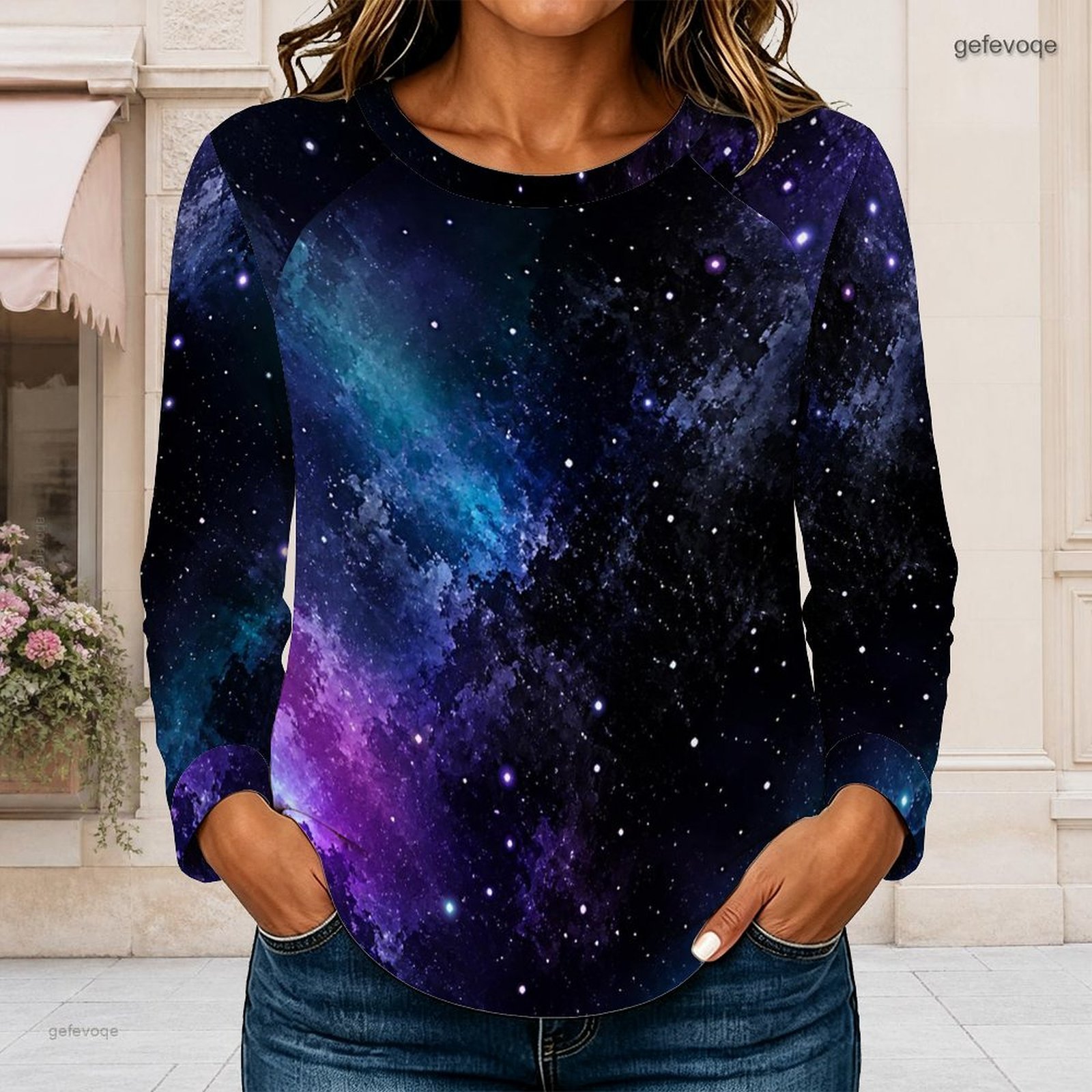 Blouses - Camiseta Feminina de Manga Longa Raglan