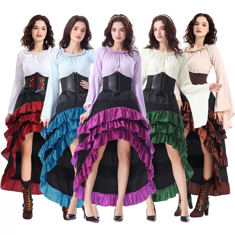Skirts - Vestido longo com bainha em folha
