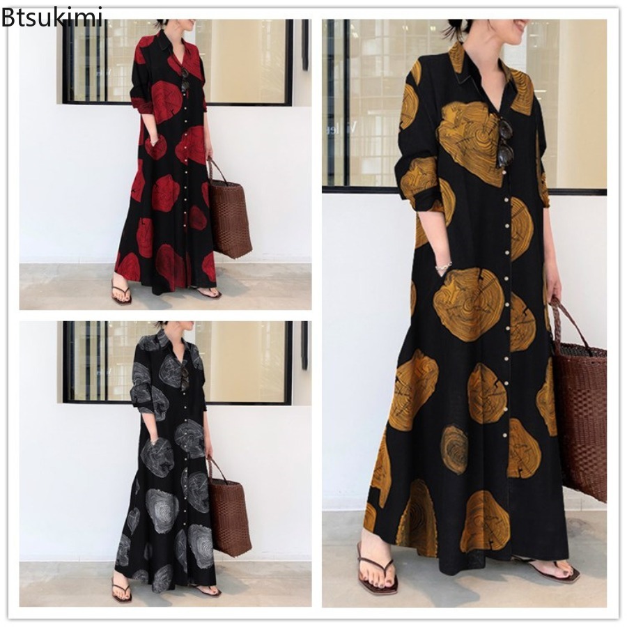 2026 camisa feminina vestido s - Casual Loose Linen Shirt Dress avaliação e preço