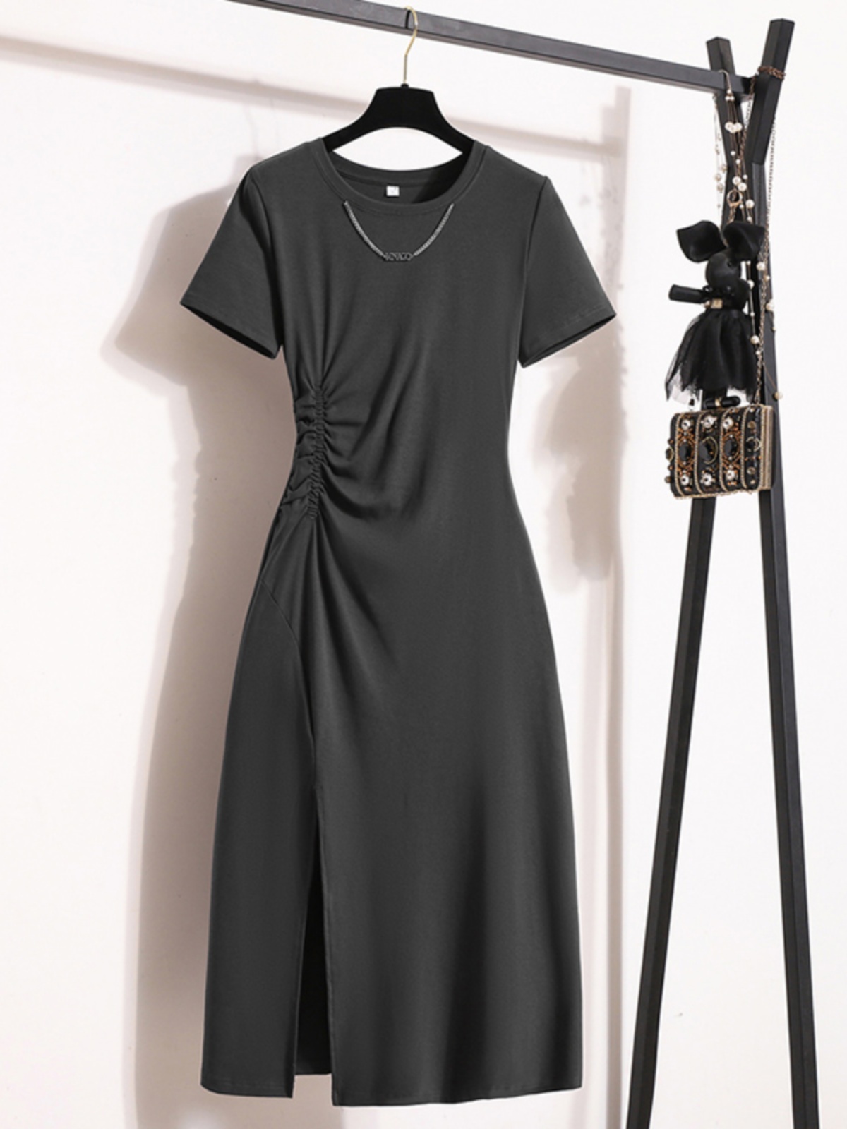 Vestido Casual Elegante de Man - Korean Style A Line Shirt Dress avaliação e preço