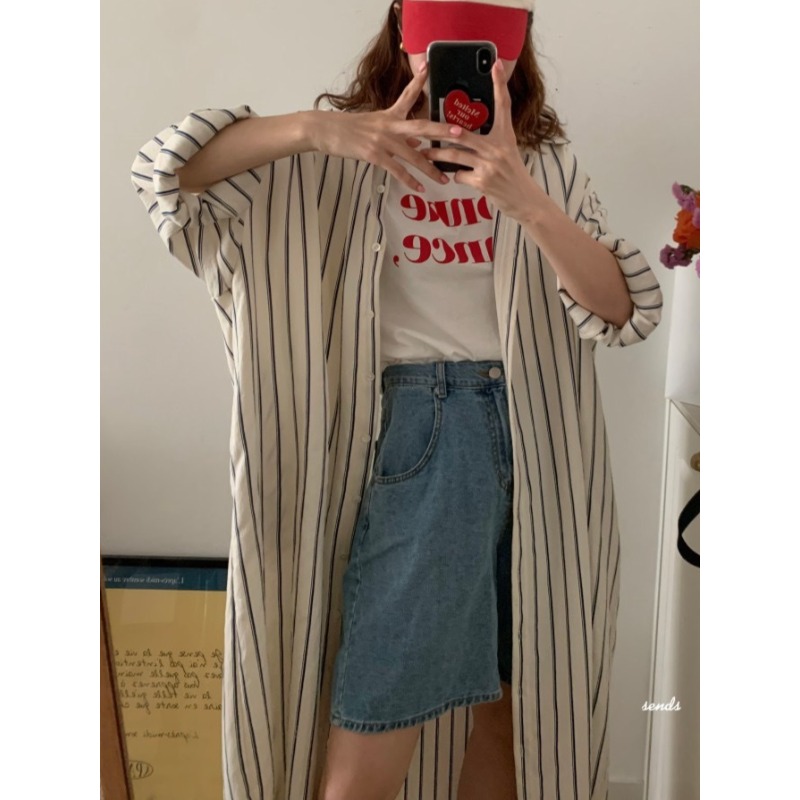 Vestido Coreano Minimalista co - Korean Style A Line Shirt Dress avaliação e preço
