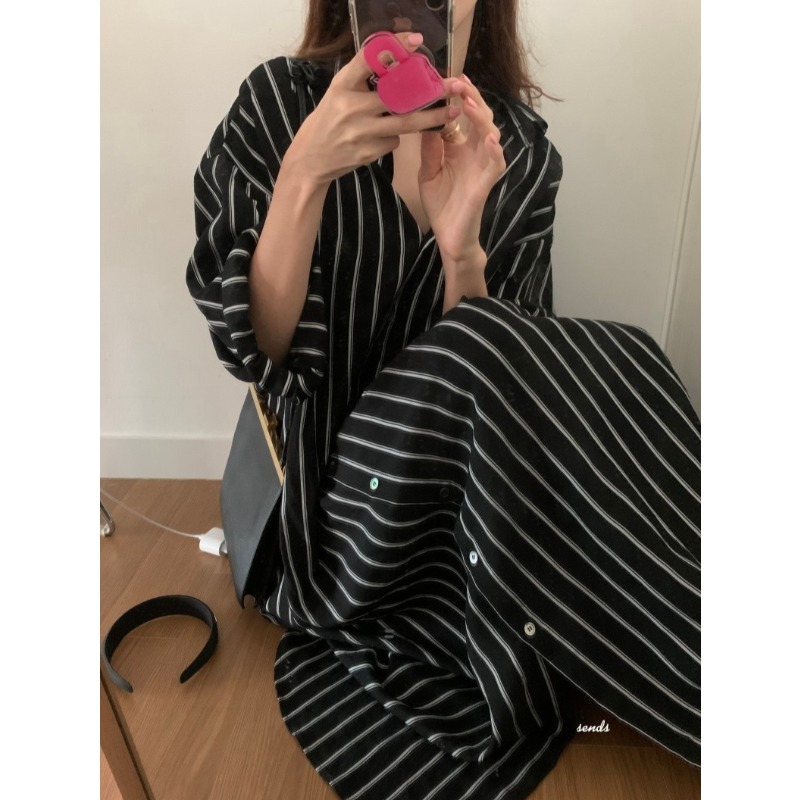 Vestido Coreano Minimalista co - Korean Style A Line Shirt Dress avaliação e preço