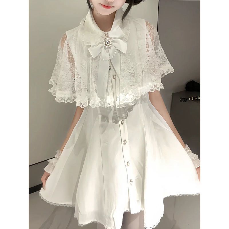Vestido Gótico Japonês Estilo  - Korean Style A Line Shirt Dress avaliação e preço