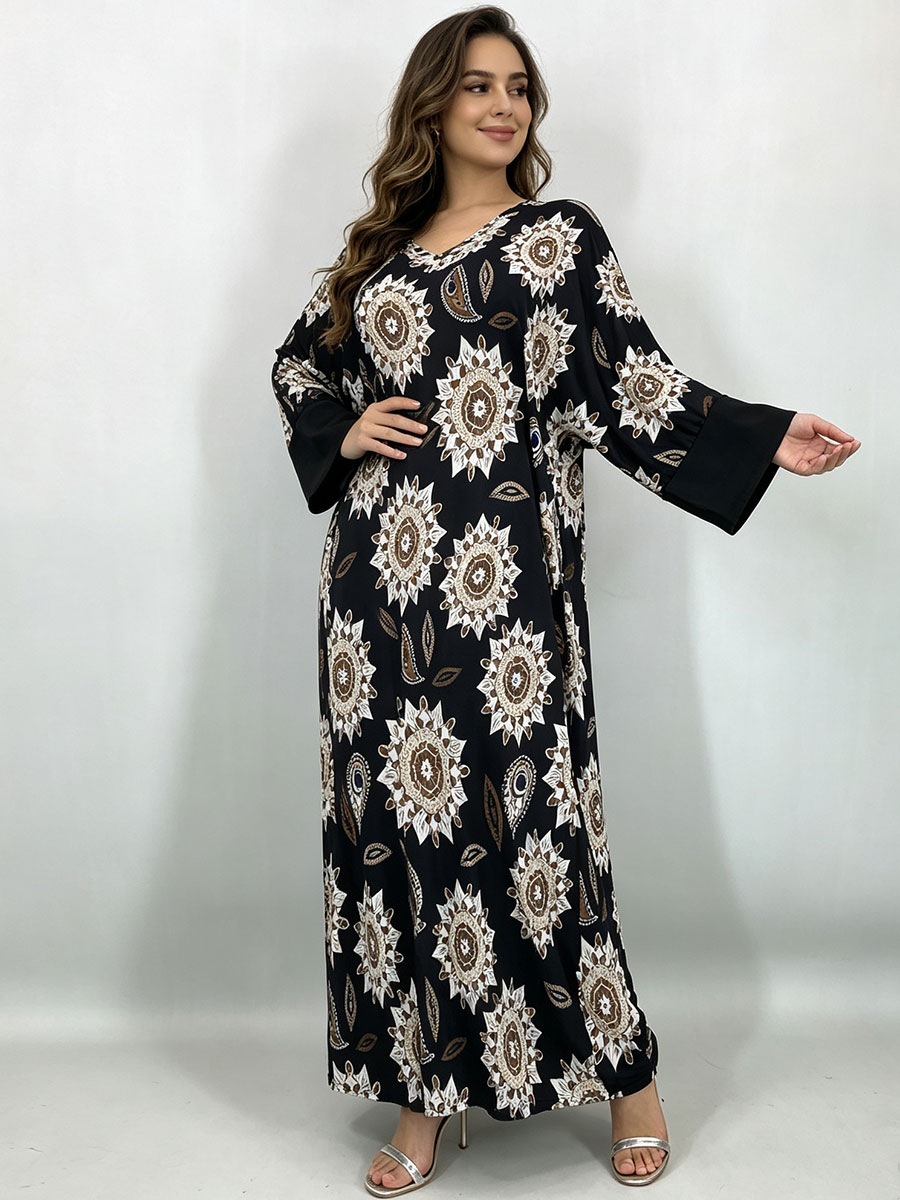 Vestido Maxi Plus Size para Mu - Boho Summer Beach Maxi Dress avaliação e preço