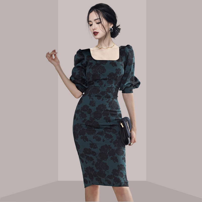 Vestido Midi Elegante com Esta - French Vintage Floral Midi Dress avaliação e preço