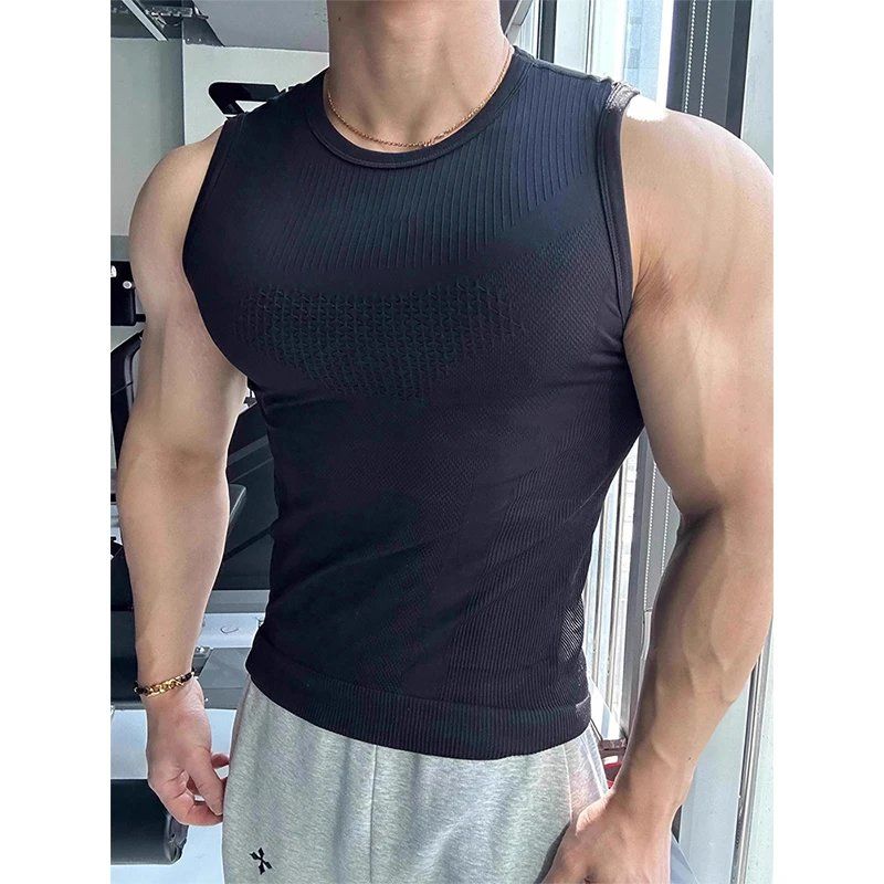 Camiseta Sem Costura para Home - Seamless Ribbed Workout Tank Top avaliação e preço