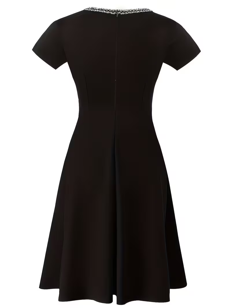 Vestido Feminino Elegante de V - French Vintage Floral Midi Dress avaliação e preço