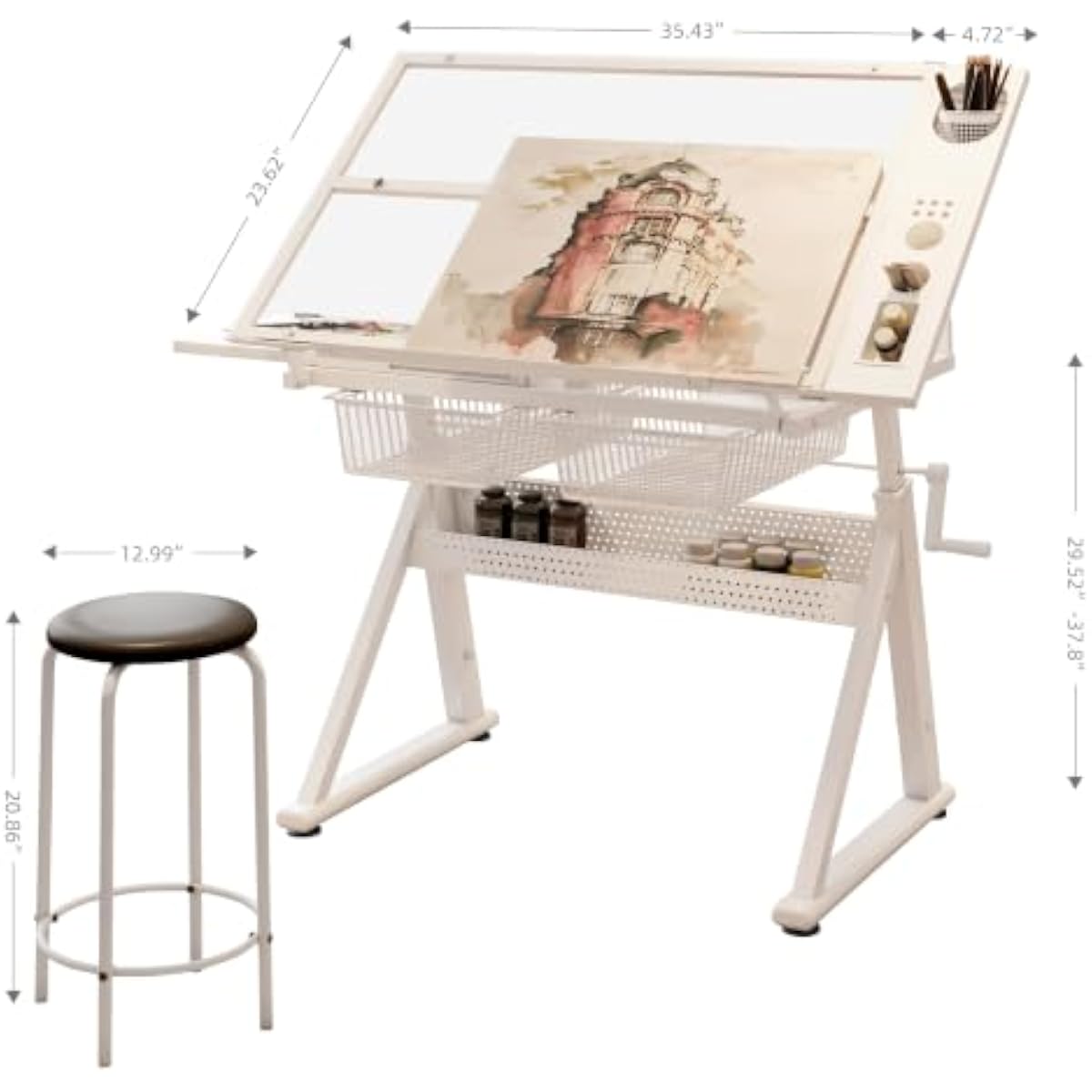 Mesa de Desenho Ajustável com  - Tops avaliação e preço