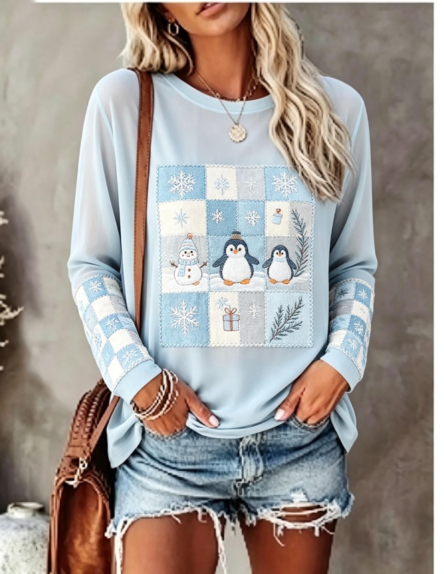 Camiseta de manga comprida par - Blouses avaliação e preço
