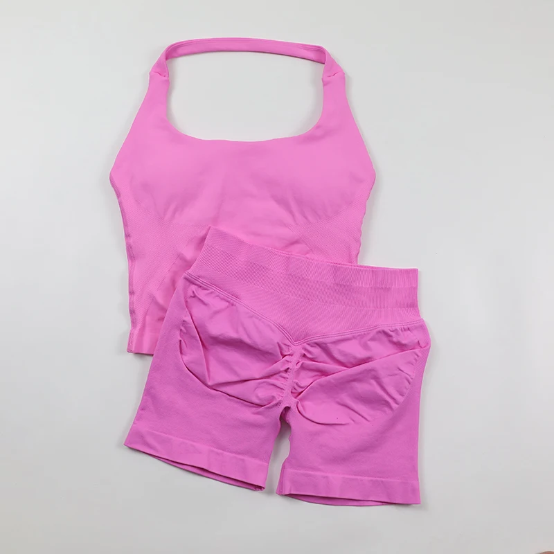 Conjunto de Yoga Sem Costura F - Seamless Ribbed Workout Tank Top avaliação e preço