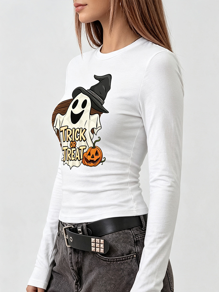 Camiseta Feminina de Manga Lon - Blouses avaliação e preço