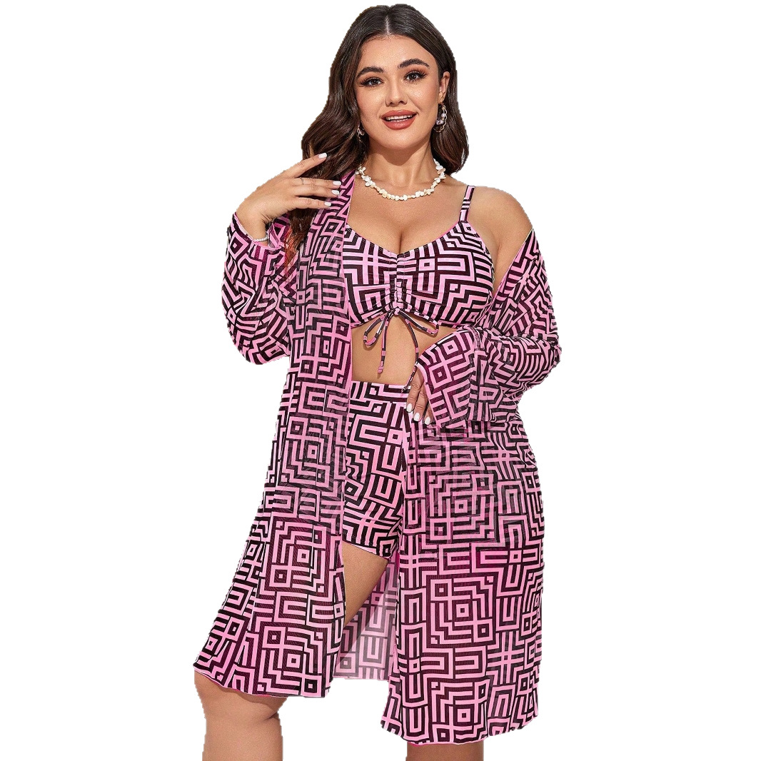 Maiô Plus Size com estampa geo - Tops avaliação e preço