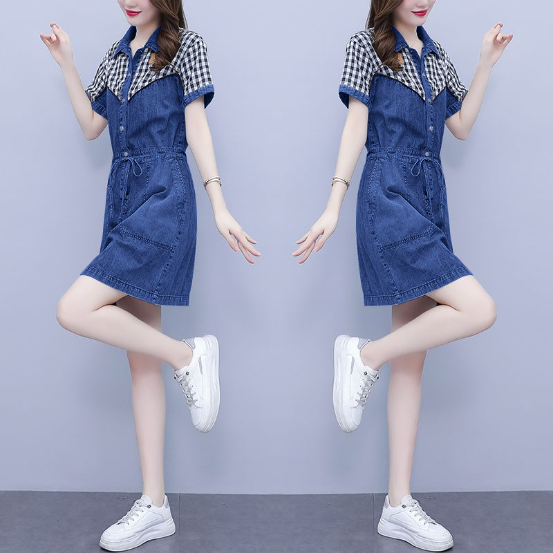 Vestido Feminino Plus Size Est - Korean Style A Line Shirt Dress avaliação e preço