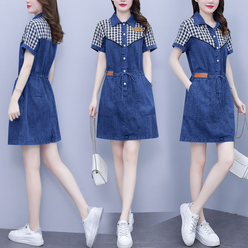 Vestido Feminino Plus Size Est - Korean Style A Line Shirt Dress avaliação e preço