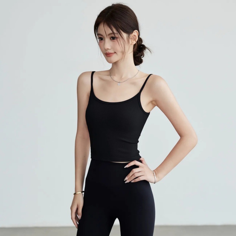 Women Seamless Ribbed Yoga Cam - Seamless Ribbed Workout Tank Top avaliação e preço
