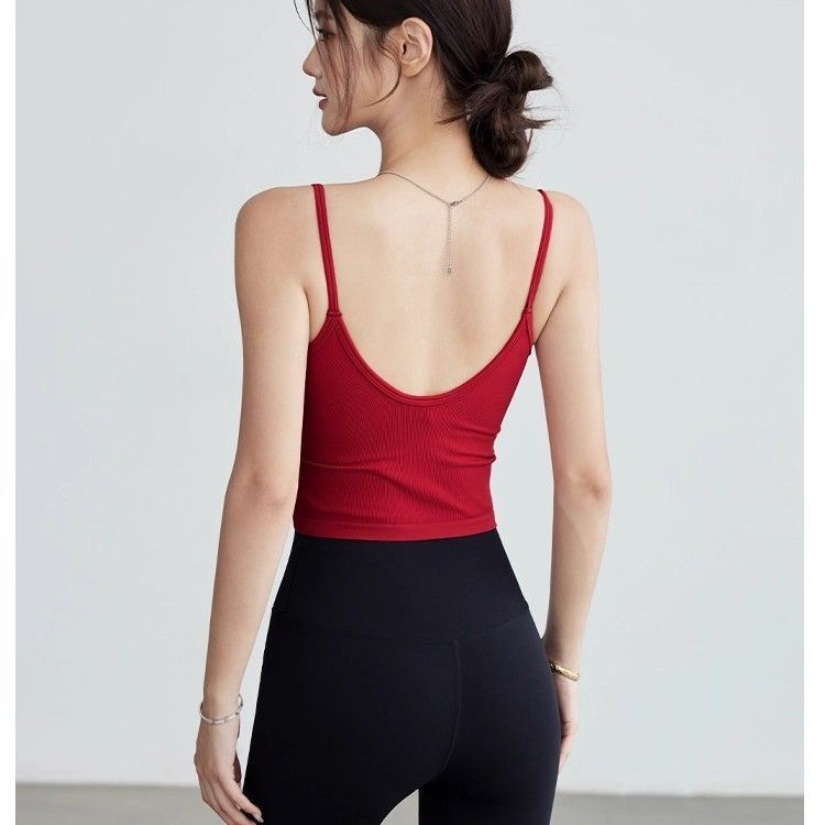 Women Seamless Ribbed Yoga Cam - Seamless Ribbed Workout Tank Top avaliação e preço